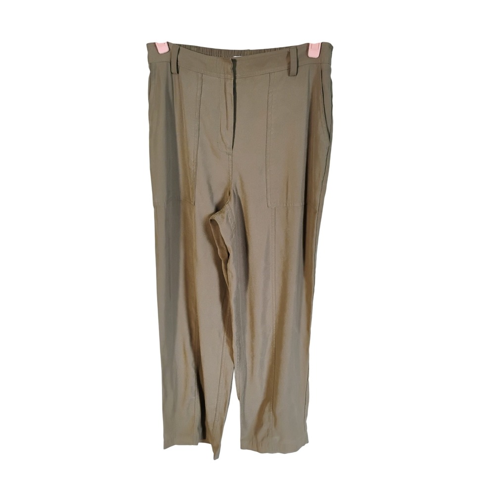 Nine West‎ Olive Green Cargo Pants Womens Size S Elastic Waist Lightweight
